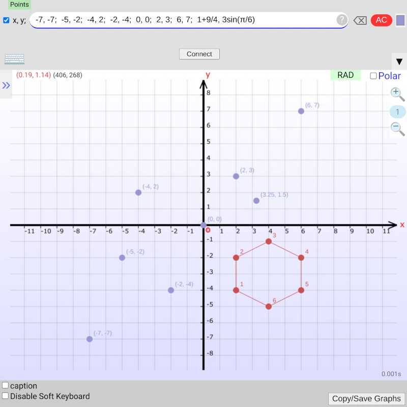 Points Grapher: Cartesian & Polar Coordinates Plotter